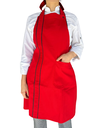 zittro Mandil delantal chef franja Rojo. R92302-660 UNI