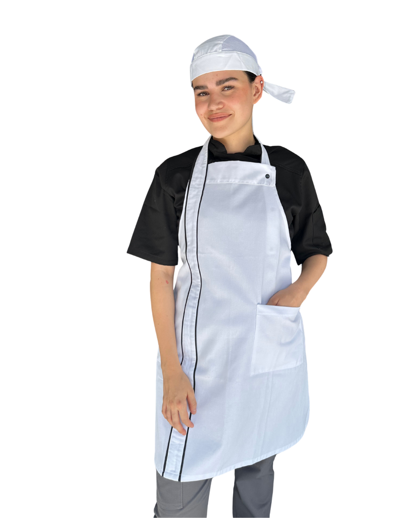 zittro Mandil delantal chef franja Blanco. R92302-100 UNI