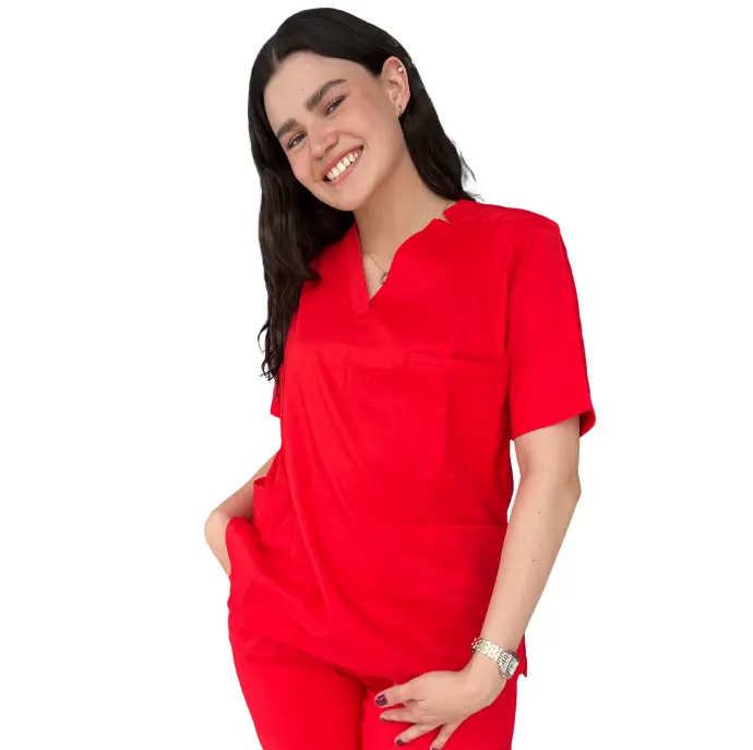 [M80202 660 ECH] zittro Filipina Médica Lycra Mujer Rojo M80202-660 (ECH)