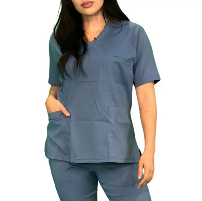 [M80202 444 ECH] zittro Filipina Médica Lycra Mujer Azul Acero M80202-444 (ECH)